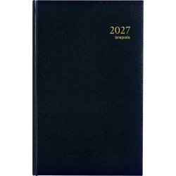 Agenda carre 1 jour travers noir
