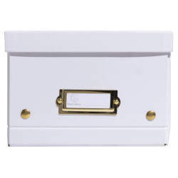 Boîte de rangement à plat carton 20x26x15cm Néo Déco