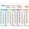 Calendrier 12 mois Uni Compact 55x43cm