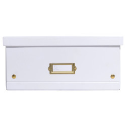 Boîte de rangement à plat carton 33x50x16cm Néo Déco
