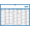 Calendrier semestriel 7 mois par face 19x26,5cm souple