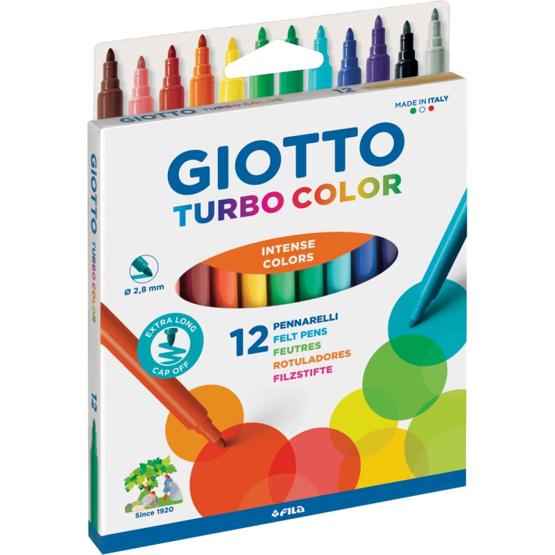 Étui de 12 feutres Turbo Color assortis