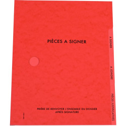 Parapheur 3 compartiments, rouge