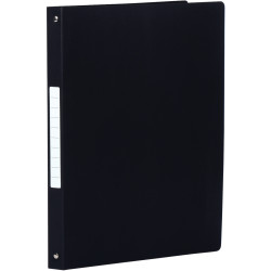 Classeur 4 anneaux en polypropylène opaque, format A4, dos 2,5 cm, noi