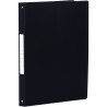 Classeur 4 anneaux en polypropylène opaque, format A4, dos 2,5 cm, noi