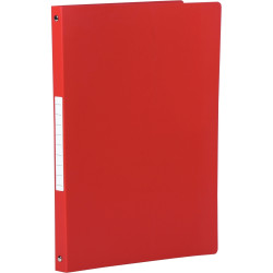 Classeur 4 anneaux en polypropylène opaque, format A4, dos 2,5 cm, rou
