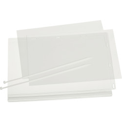 Lot de 5 porte affiche avec serre-câble A4