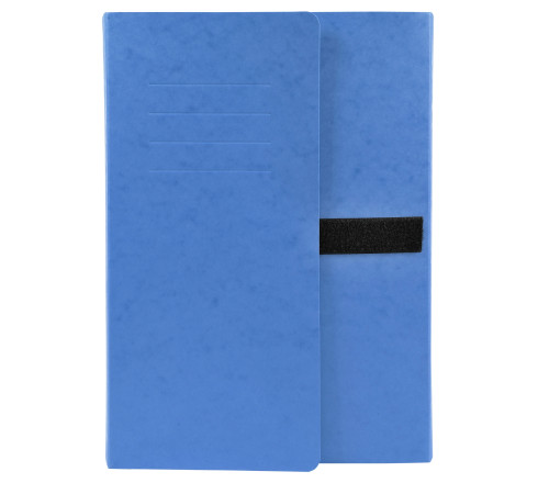 Chemise extensible 3 rabats carte lustrée sangle scratch - 24x32cm