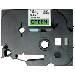 Rechage TZE noir sur vert 12mm x 8m compatible