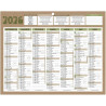 Calendrier semestriel 7 mois par face Natura 21x26,5cm