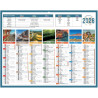 Calendrier semestriel 7 mois par face Planète 21x26,5cm