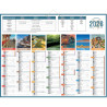 Calendrier semestriel 7 mois par face Planète 43x55cm
