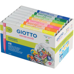 Schoolpack de 48 feutres textile pointe moyenne coloris assortis