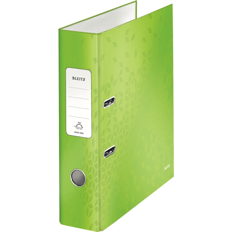 Classeur à levier 180° WOW pour format A4, dos 8 cm, vert