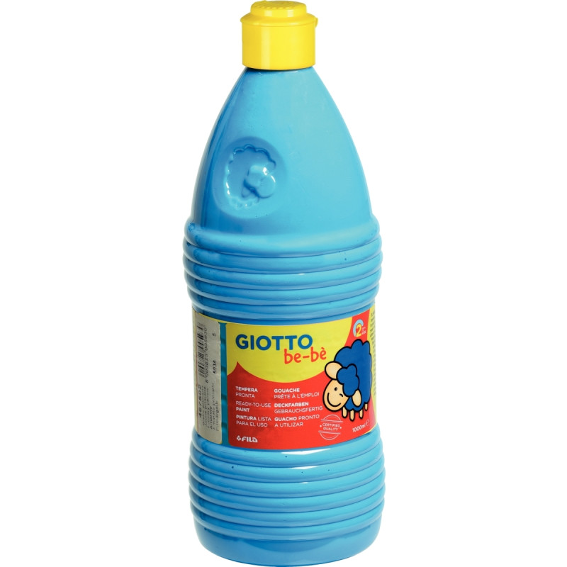 Flacon 1L de gouache GIOTTO bébé, cyan