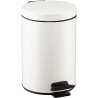 Poubelle à pédale en métal 14L blanche