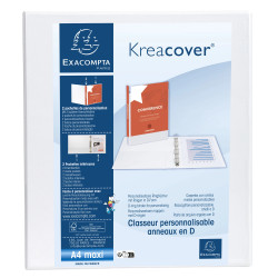 Classeur PP personnalisable Kreacover - 2 anneaux en D 40mm - A4 maxi