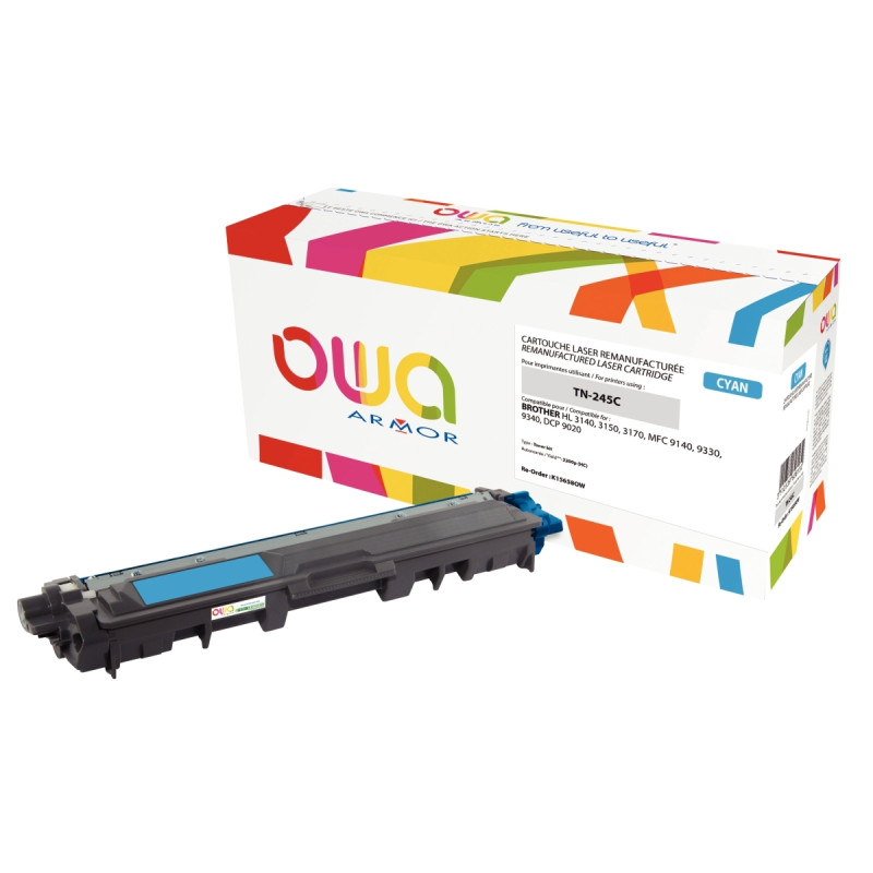 OWA toner laser cyan haute capacité remanufacturé compatible Brother T