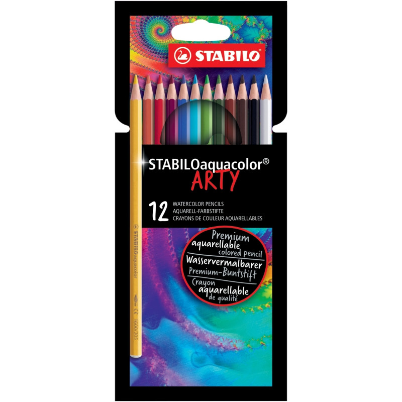 Pochette de 12 crayons Aquacolor