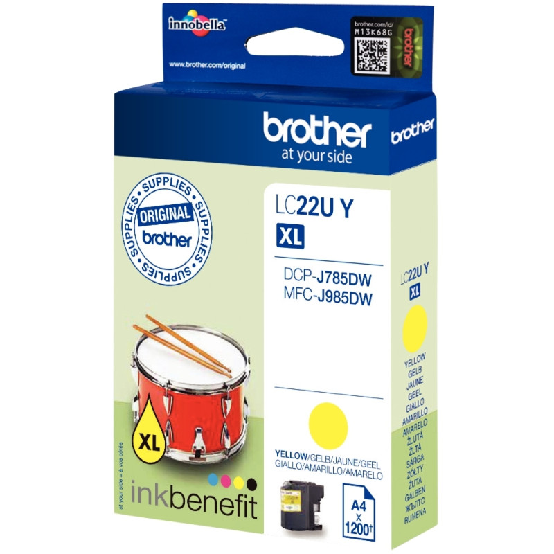 Brother TAMBOUR cartouche jet d'encre jaune ultra haute capacité authe