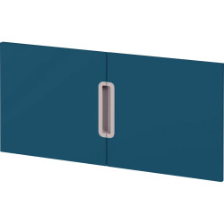 Lot de 2 portes bleues pour meubles à étagères
