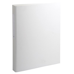 Classeur rembordé polypropylène 2 anneaux ronds de 25mm sur 3eme de couverture