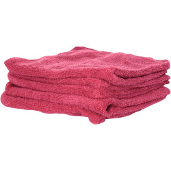 Paquet de 5 chiffons microfibres 280g 40x40 cm rouge