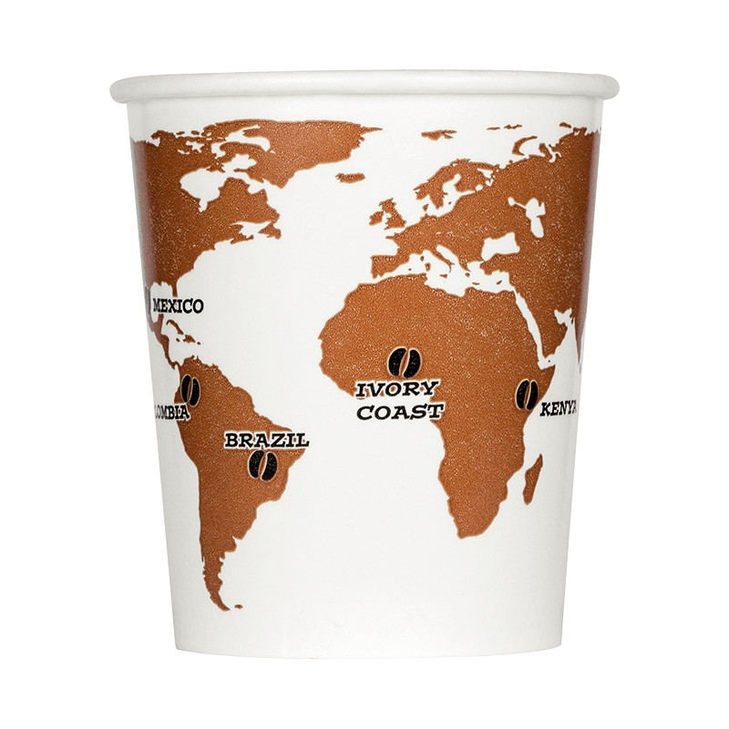 Paquet de 120 gobelets World Map 11.5cl
