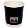 Paquet de 25 gobelets double parois noir 42 cl