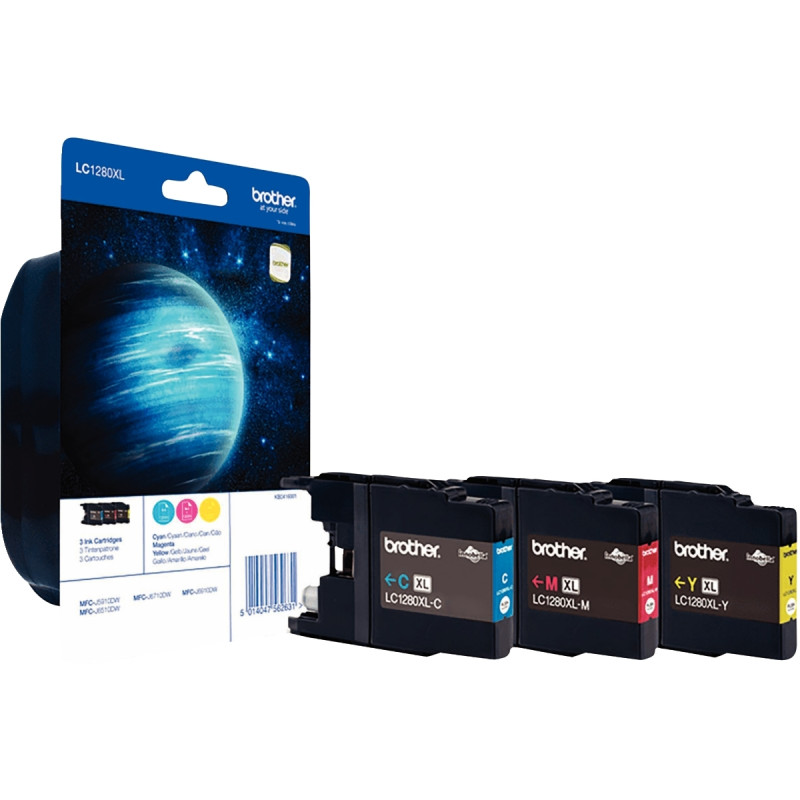 Brother NEPTUNE lot 3 cartouches encre cyan, magenta, jaune haute capa