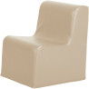 Chauffeuse simple en PVC 35x40x45cm beige