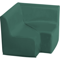 Chauffeuse d'angle 90 degrés 56x56x45cm bleu