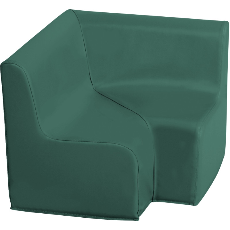 Chauffeuse d'angle 90 degrés 56x56x45cm bleu