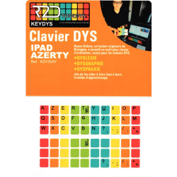 Kit d'étiquettes pour clavier AZERTY IPad pour personnes à troubles DY