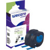 Pack de 2 letratag plastique noir sur bleu 12 mm x 4 m compatible