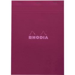 Bloc de bureau agrafé RHODIA COULEURS 80 feuilles, format A4, quadrill