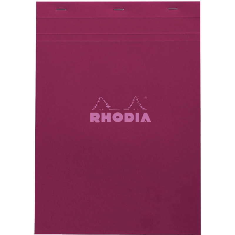 Bloc de bureau agrafé RHODIA COULEURS 80 feuilles, format A4, quadrill