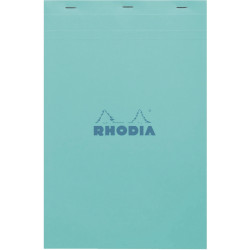Bloc de bureau agrafé RHODIA COULEURS 80 feuilles, format A4+, quadril
