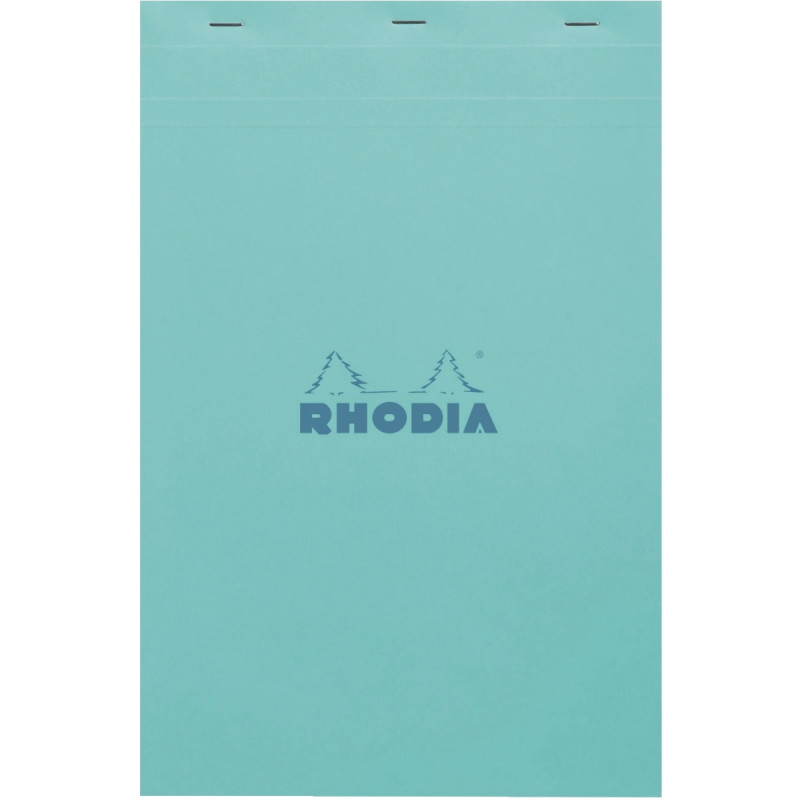Bloc de bureau agrafé RHODIA COULEURS 80 feuilles, format A4+, quadril