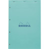 Bloc de bureau agrafé RHODIA COULEURS 80 feuilles perforées, format A4