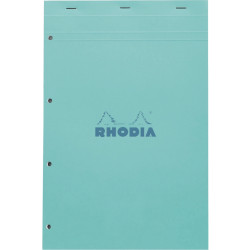 Bloc de bureau agrafé RHODIA COULEURS 80 feuilles perforées, format A4