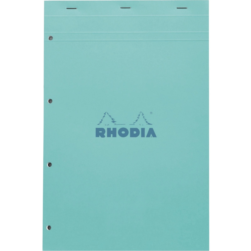 Bloc de bureau agrafé RHODIA COULEURS 80 feuilles perforées, format A4