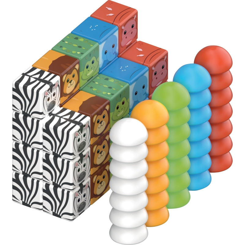 Lot de 70 cubes magnétiques MAGICUBE safari