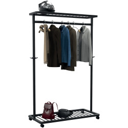 Vestiaire mobile 30 cintres noir