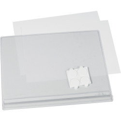 Sachet de 5 pochettes d'affichage étanches adhésives transparentes A5