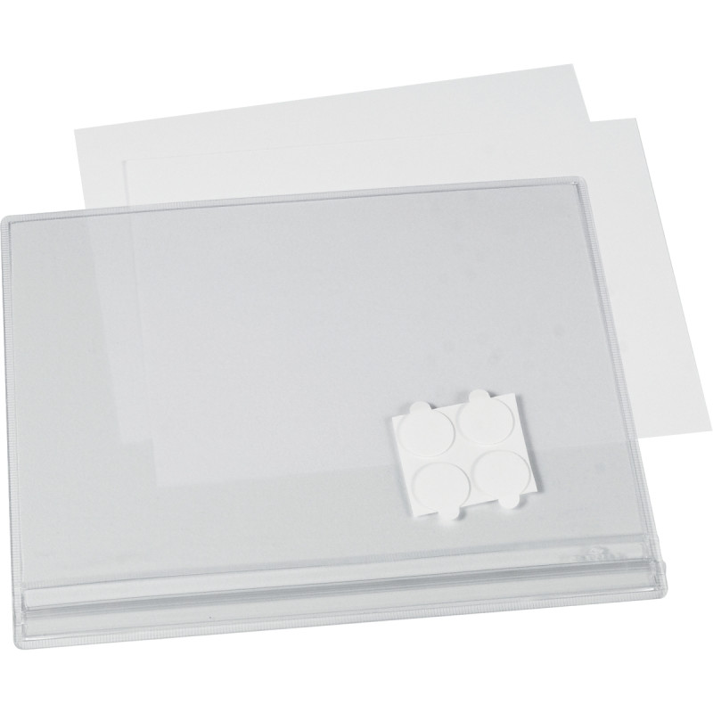 Sachet de 5 pochettes d'affichage étanches adhésives transparentes A5