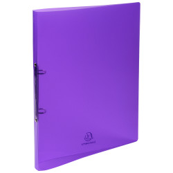 Classeur 2 anneaux 15 mm polypropylène Crystal colours - A4