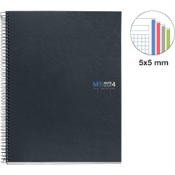 NOTEBOOK MIQUELRIUS format A4, 160 feuilles 70g, quadrillé 5x5, couver