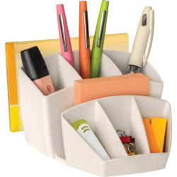 Multipot à crayons 8 compartiments beige