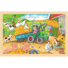 Lot de 4 puzzles à cadre en bois assortis, 24 pièces